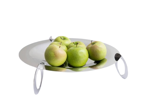 Elegant fruktfat i rostfritt stål