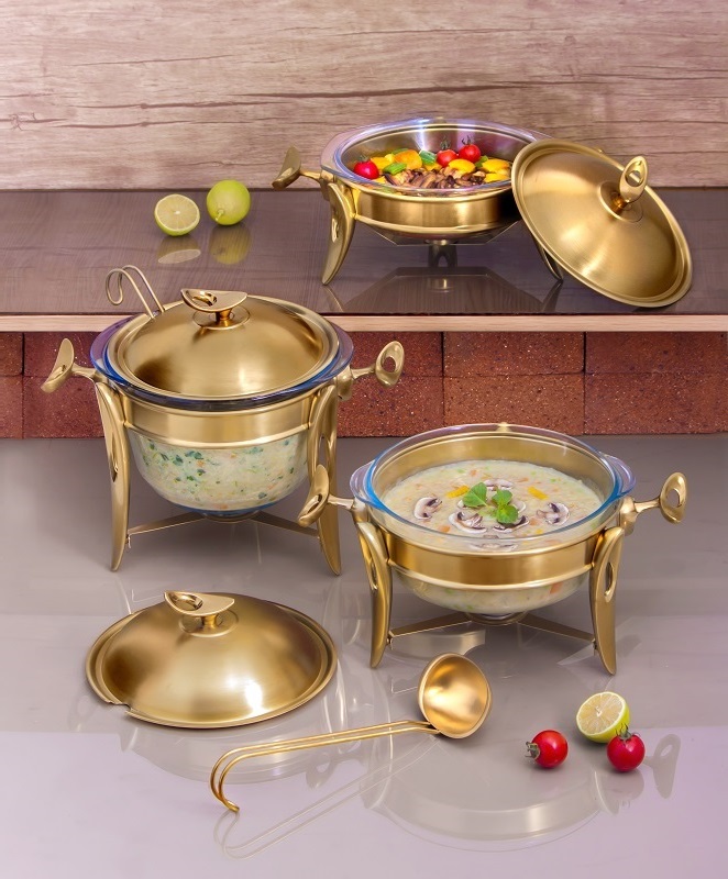 Lyxiga serveringsfat i rostfritt stål från Matsteel