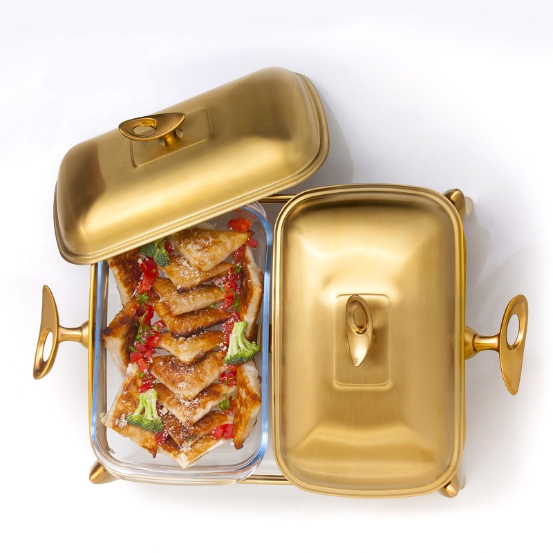 Dubbelt serveringsfat i rostfritt stål – elegant festdukning – MAT Sttel