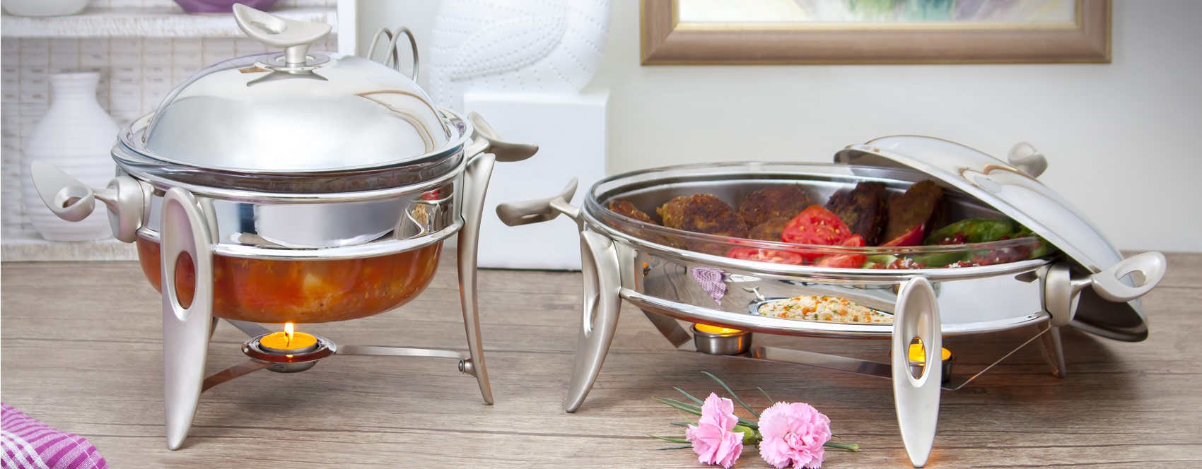 Oval serveringsfat i rostfritt stål med elegant design för festdukning – MAT Steel